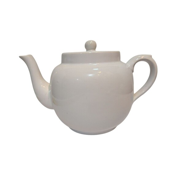 Price Bros Teapot w/ Lid - Vintage White Ceramic - EUC - Made in England - Picture 4 of 9